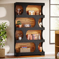 4-Tier Tall Bookcase, 70.9" Wooden Large Bookshelf