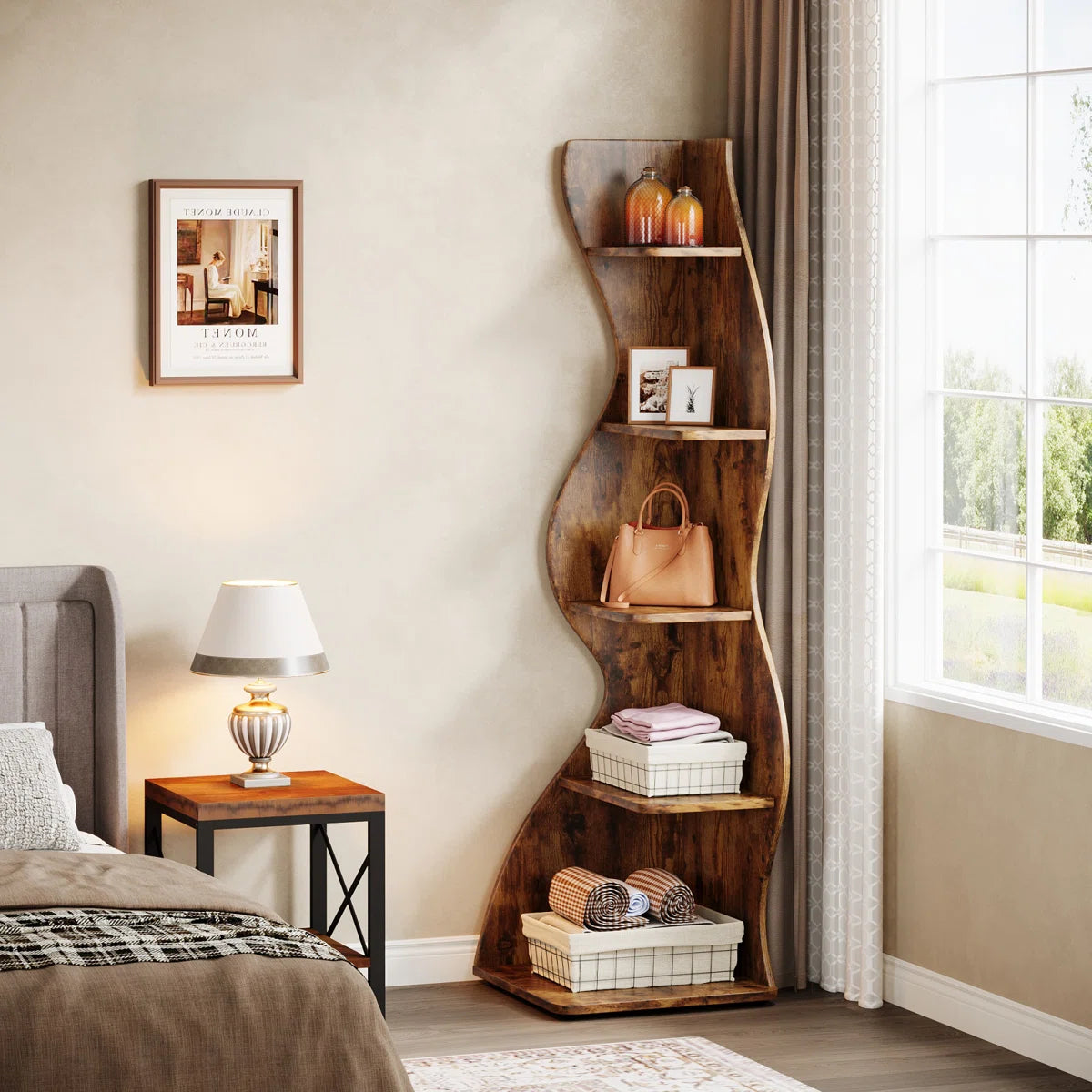 Arhab Corner Bookcase