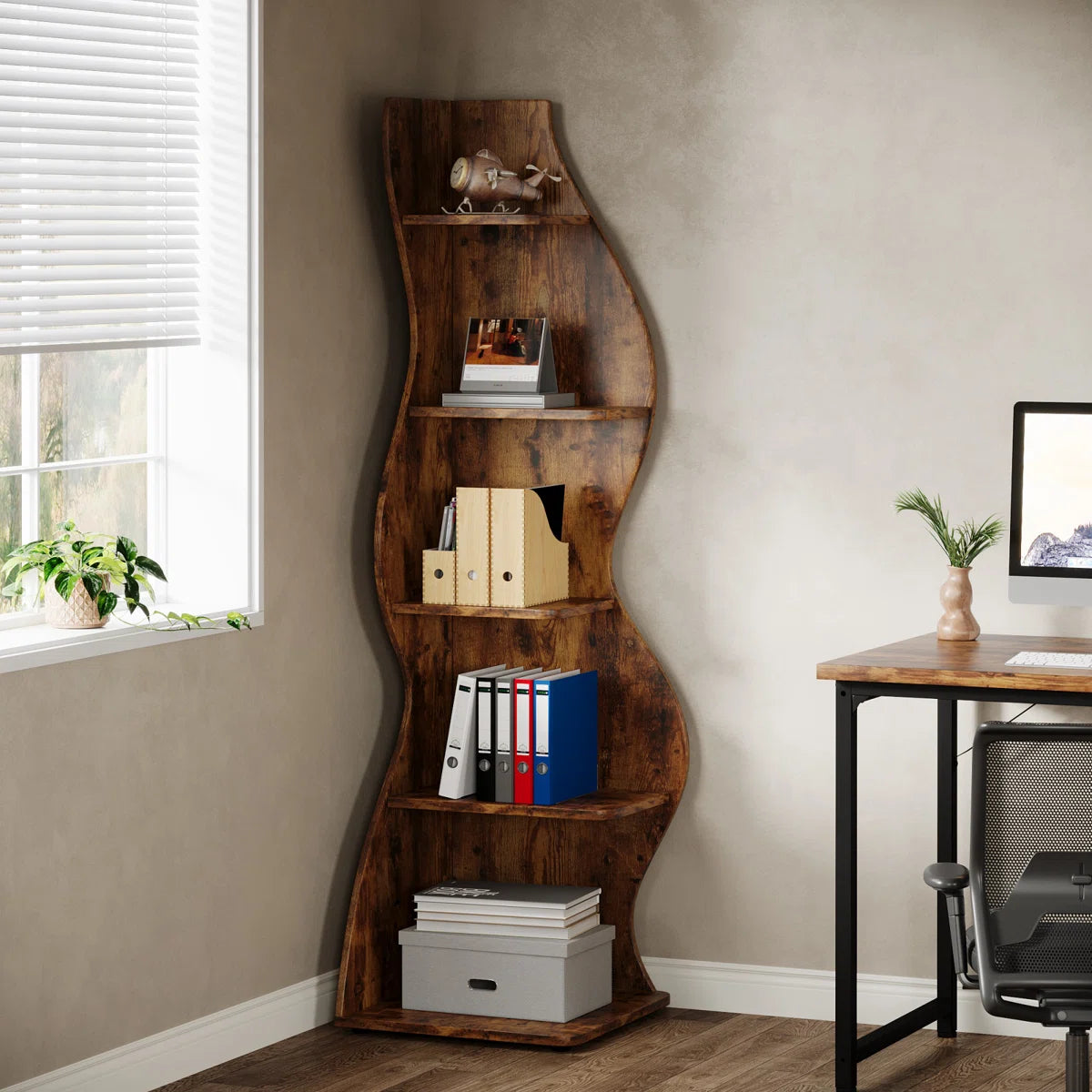Arhab Corner Bookcase