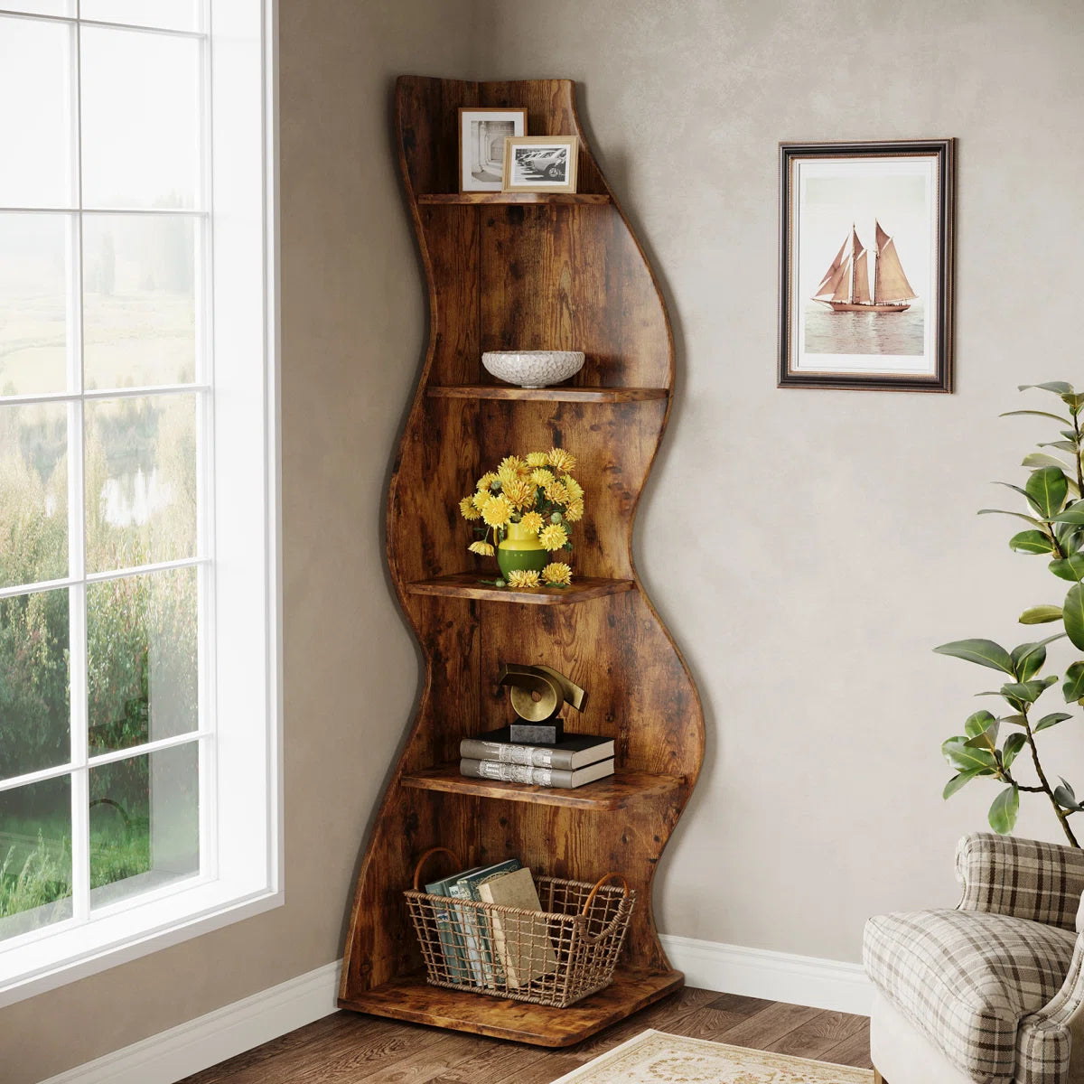 Arhab Corner Bookcase