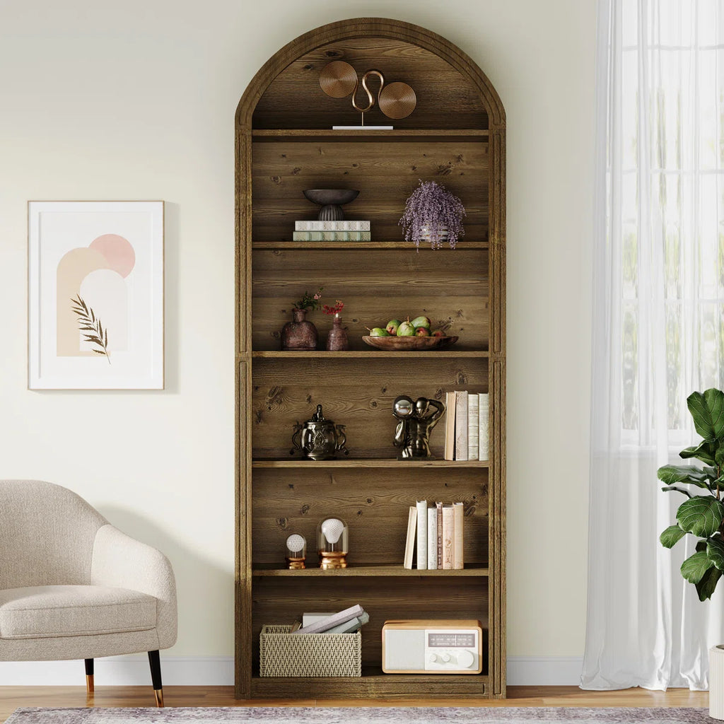 Tall Arched Bookcase