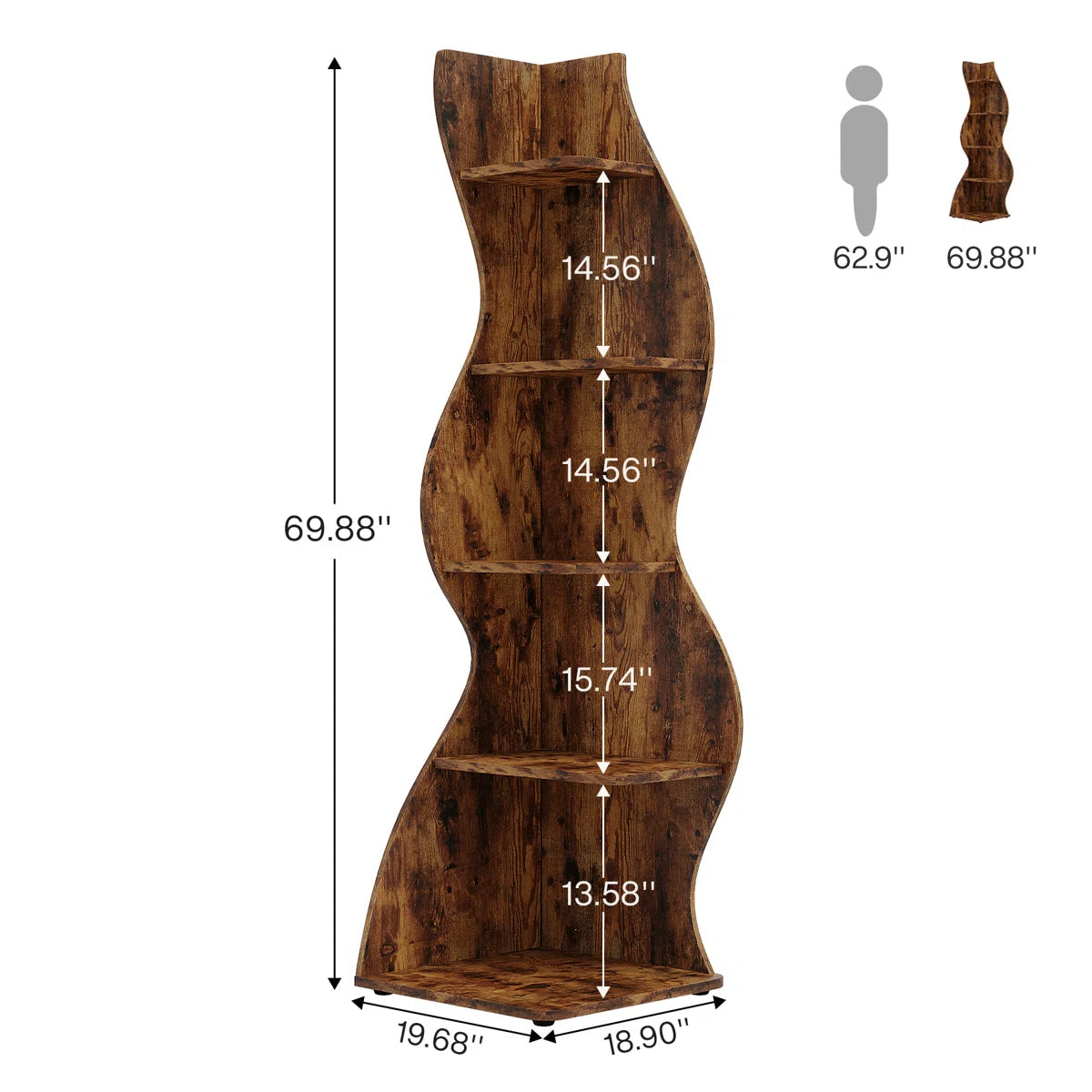 Arhab Corner Bookcase
