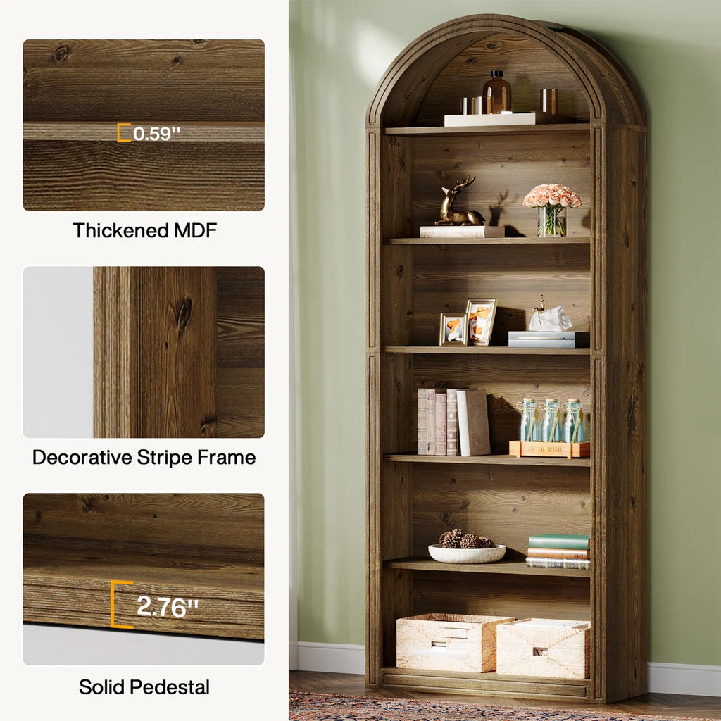 Tall Arched Bookcase