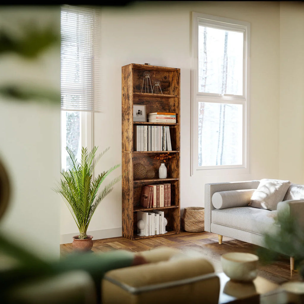 70.8" H x 23.8" W Standard Bookcase 6 Tiers Tall with Storage for Living Room, Home Office