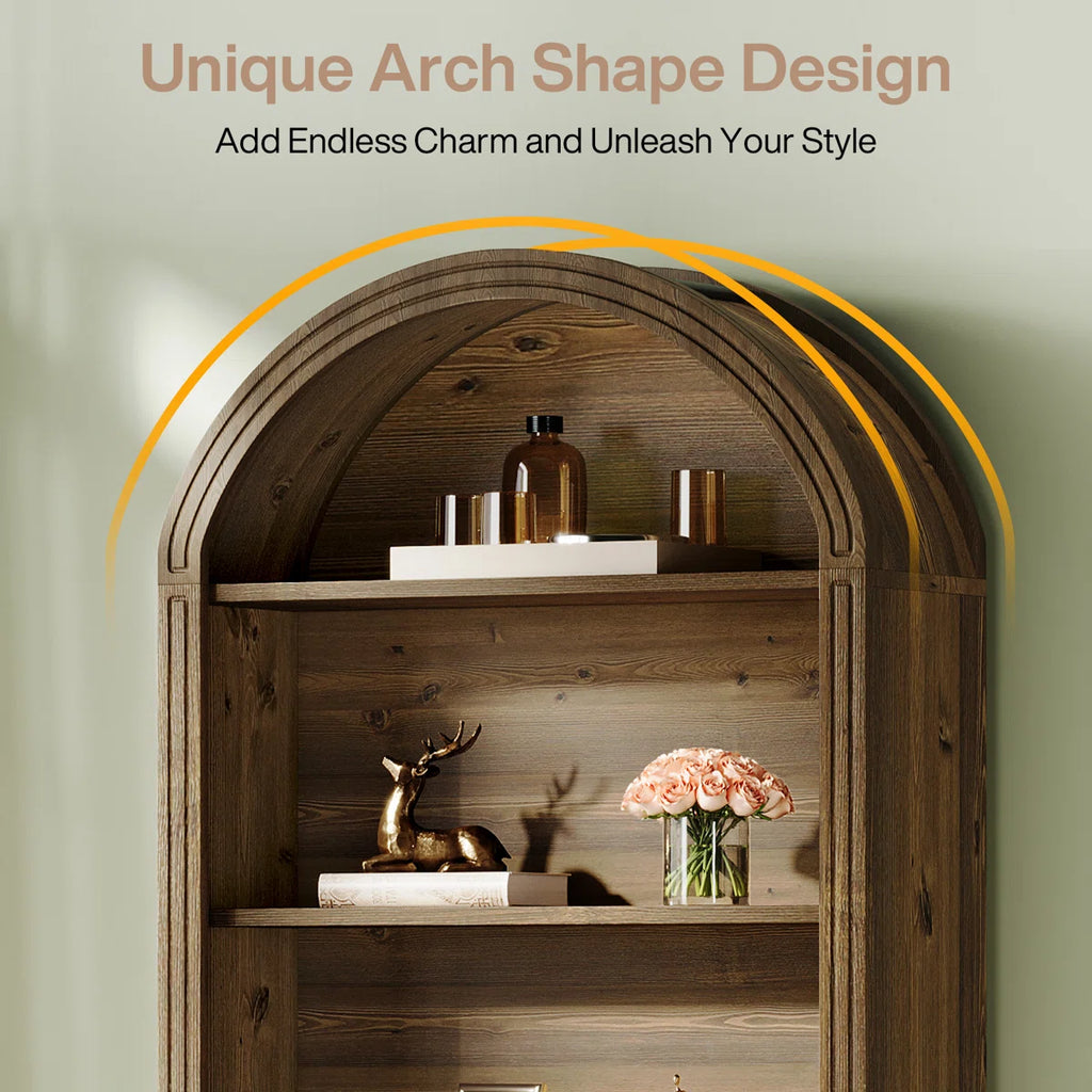 Tall Arched Bookcase