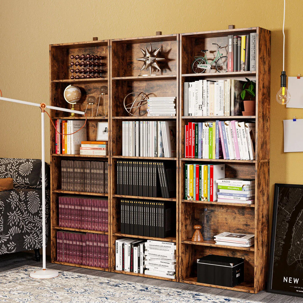 70.8" H x 23.8" W Standard Bookcase 6 Tiers Tall with Storage for Living Room, Home Office